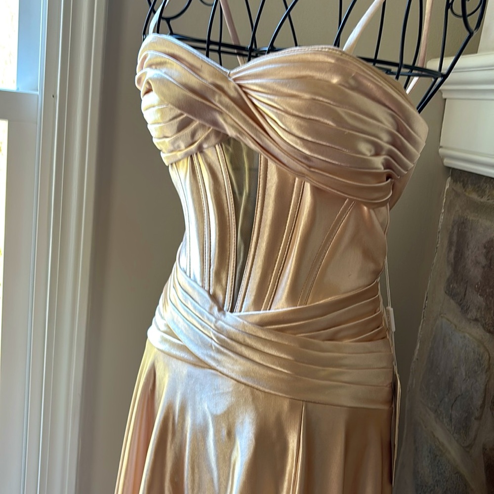 Stacees champagne Evening Gown/Prom dress - Picture 7 of 11